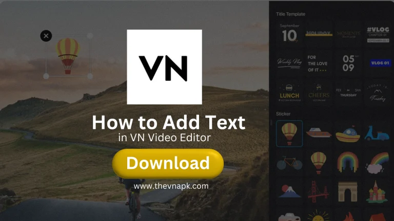 how to add text in vn video editor